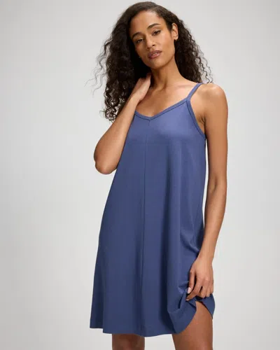 Soma Women's Cotton Relaxed Chemise In Blue Size Xs |  In Washed Indigo
