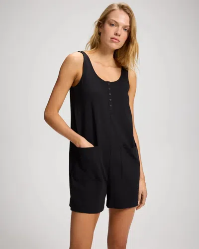 Soma Women's Cotton Relaxed Romper In Black Size Xs |