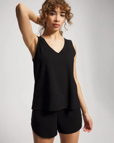 Soma Women's Cotton Scoop Neck Relaxed Fit Pajama Tank Top In Black Size Xs |  Pajama Sets