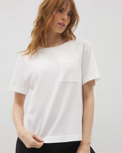 Soma Women's Cotton Short Sleeve Pocket Pajama Top In White Size 2xl |  Pajama Sets In Optic White