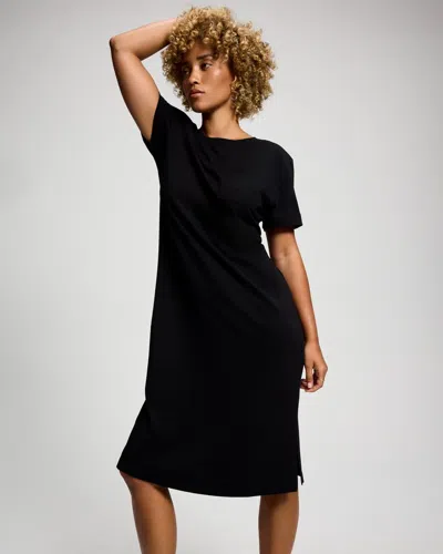 Soma Women's Cotton Short-sleeve Long Nightgown In Black Size Xs |