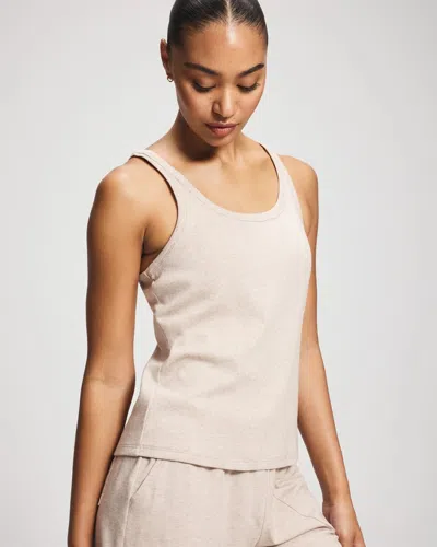Soma Women's Cotton Slim Fit Pajama Tank Top In Ivory Size Xs |  Pajama Sets In Heather Shell