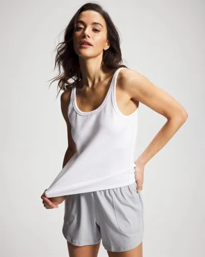 Soma Women's Cotton Slim Fit Pajama Tank Top In White Size Small |  Pajama Sets