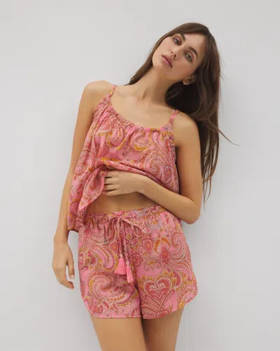 Soma Women's Cotton Voile Pajama Short In Pink Size Xl |  Mother's Day Pajamas