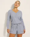 Soma Women's Waffle Knit Pajama Shorts In Blue Size Small |  Pajama Sets In Lunar Tide