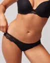 Soma Women's Embraceable Bikini Panty With Lace In Black Size Large |