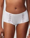 Soma Women's Embraceable Boyshort Panty With Lace In White Size 2xl |  In White