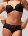 Soma Women's Embraceable Hipster Panty With Lace In Black Size 2xl |