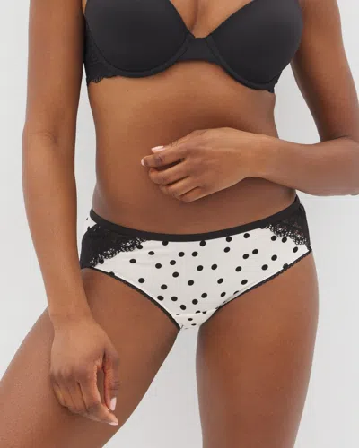 Soma Women's Embraceable Bikini Panty With Lace In Ivory Size Medium |