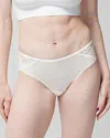 Soma Women's Embraceable Hipster Panty With Lace In Ivory Size Xl |