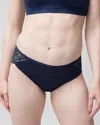 Soma Women's Embraceable Hipster Panty With Lace In Navy Blue Size 2xl |