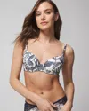 Soma Embraceable Perfect Coverage T-shirt Bra In Ivory Size 40c |  In Patterned Palms M Ws Navy