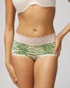 SOMA WOMEN'S EMBRACEABLE SUPER SOFT LACE BRIEF UNDERWEAR IN INTO THE GROOVE MINI WS SIZE XL | SOMA