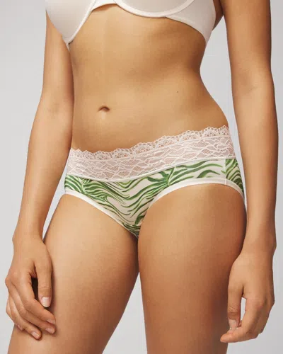 Soma Women's Embraceable Super Soft Lace Hipster Underwear In Into The Groove Mini Ws Size Large |