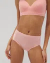 Soma Women's Enbliss Soft Stretch Modern Brief Panty In Orange Size Large |  In Paloma Glow