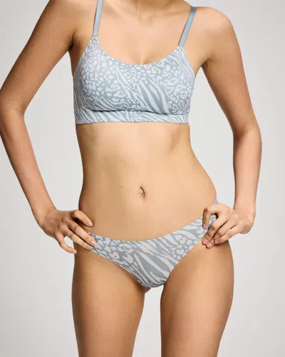 Soma Women's Enbliss Soft Stretch Thong Panty In Blue Size Xs |  In Playful Prowl Mini Blue
