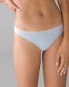 SOMA WOMEN'S ENBLISS SOFT STRETCH THONG UNDERWEAR IN LIGHT BLUE SIZE XL | SOMA