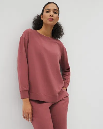 Soma Women's Essential Terry Crewneck Sweatshirt In Red Size Xl |  In Make Me Blush