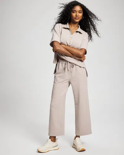 Soma Women's Essential Terry Crop Pants In Brown Size Small |  In Heather Mink