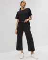 Soma Women's Essential Terry Wide Leg Crop Pants In Black Size 2xl |  Gifts For Mom In Black