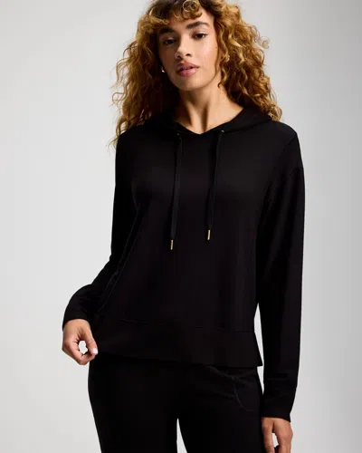 Soma Women's Fleece Relaxed Hoodie In Black Size Xs |