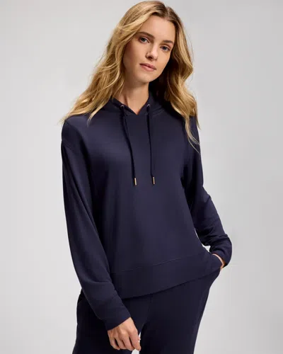 Soma Women's Fleece Relaxed Hoodie In Blue Size Xs |  In Deep Indigo