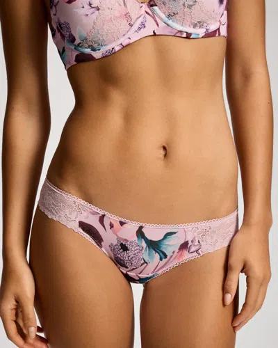 Soma Women's Floral Lace Bikini Panty In Purple Size Xs |  In Florence Blooms M Lilac