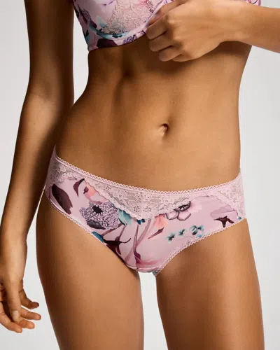 Soma Women's Floral Lace Hipster Panty In Purple Size Small |  In Florence Blooms M Lilac