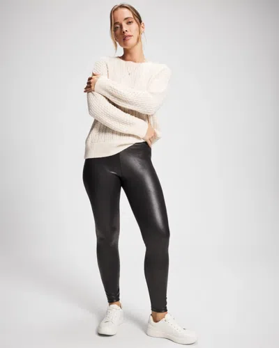 Soma Women's High Waist Faux Leather Leggings In Black Size Xs |