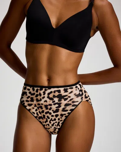 Soma Women's High-leg No-show Panty In Black Size Medium |  Vanishing Edge Panties In Spotted Black