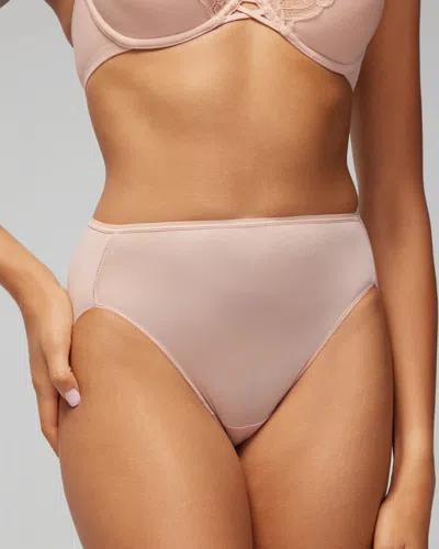 Soma Women's High-leg No-show Panty In Light Pink Size Xs |  Vanishing Edge Panties In Hush