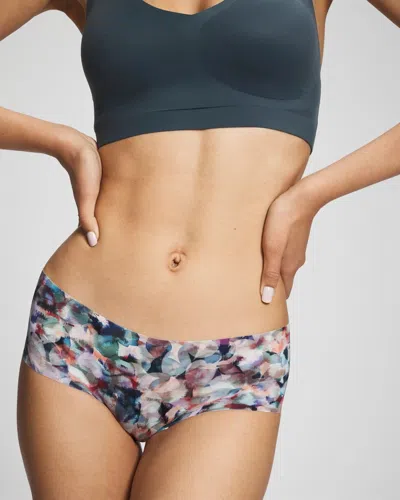 Soma Women's Hipster Panty In Blue Size Xs |  In Petal Mosaic Mini Petrol