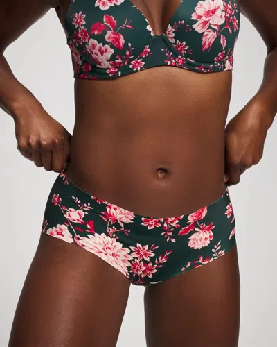 Soma Women's Hipster Panty In Green Size Xs |  In Cottage Floral Mini Green
