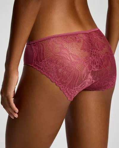 Soma Women's Lace Back Hipster No-show Panty In Pink Size Xs |  Vanishing Edge Panties In Rose Flair