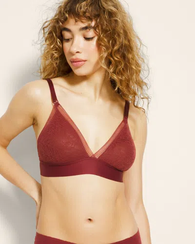 Soma Women's Lace Triangle Bralette In Vermillion Size Xl |