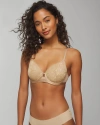 Soma Lightly Lined Perfect Coverage T-shirt Bra With Lace In Nude Size 42dd |  Women's Bras In Warm Amber