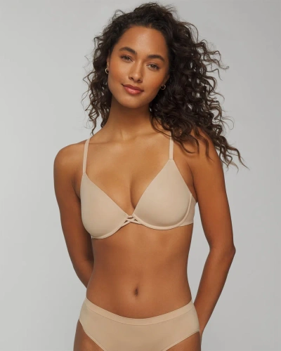 Soma Lightly Lined Plunge Bra In Nude Size 34dd |