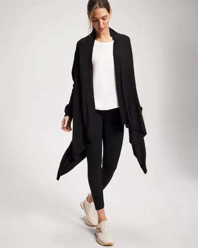 Soma Women's Lightweight Knit Sweater Wrap In Black Size Small/medium |