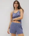 Soma Women's Lightweight Rib Knit Pajama Shorts In Blue Size Xs |  Mother's Day Pajamas