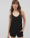 Soma Women's Lightweight Rib Knit Cami Pajama Top In Black Size 2xl |  Mother's Day Pajamas In Black
