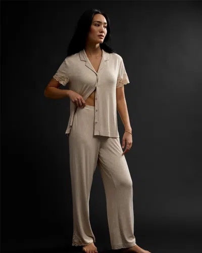 Soma Women's Limited Edition Luxe Knit Pajama Pants In Brown Size Xs |  Pajama Sets In Heather Praline