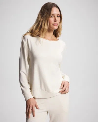 Soma Women's Long Sleeve Top In Ivory Size Xs |   Sets In Sunday Confetti