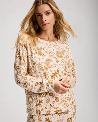 Soma Women's Long Sleeve  Top In Ivory Size Xs |   Sets In Neutral