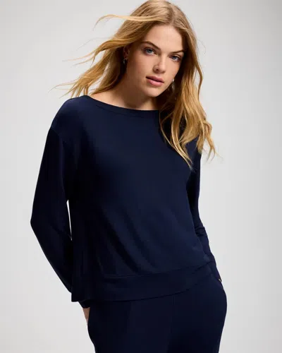 Soma Women's Long Sleeve  Top In Navy Blue Size Xs |   Sets