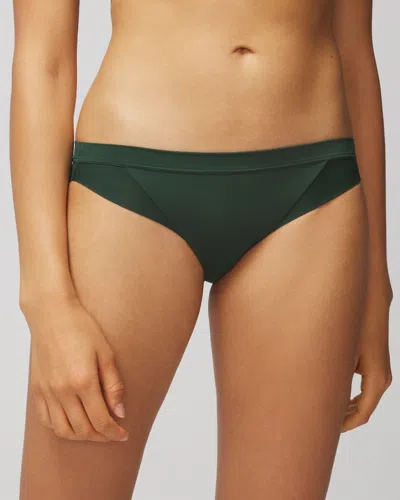 Soma Women's Mesh Bikini Underwear In Lush Emerald Size Large |