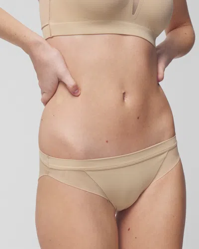 Soma Women's Mesh Bikini Underwear In Nude Size Medium |