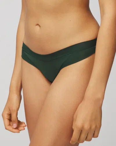 Soma Women's Mesh Thong Underwear In Lush Emerald Size Small |