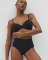 SOMA WOMEN'S  MID-LEVEL SHAPEWEAR SEAMLESS BRIEF IN BLACK SIZE 2XL