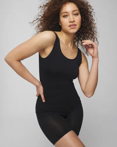 Soma Seamless Reversible 2-way Smoothing Tank Shapewear In Black