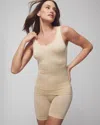 Soma Seamless Reversible 2-way Smoothing Tank Shapewear In Tan